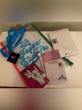 Pipsticks Clear Tote Sticker Kit with Stationary Lot